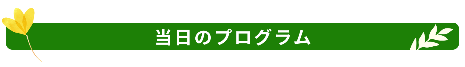 当日のプログラム